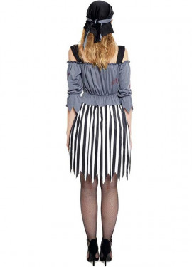 Fato de pirata zumbi para mulher