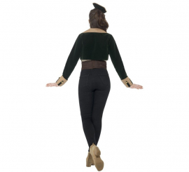 Fato de pirata vintage ou calça sem calça para mulher