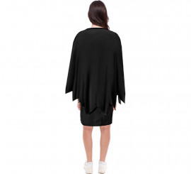 Adult scary black pumpkin costume or poncho 75 cm