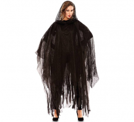 Black Sinister Costume or Poncho for men 170 cm