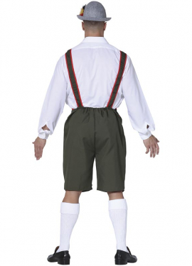 Fato de tirolês verde para homem