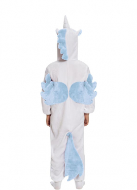 Fato de pijama de unicórnio azul para criança