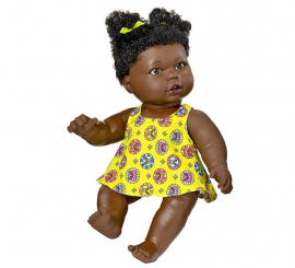 Boneca Chubby Preta com Vestidos Sortidos 43 cm