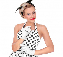 Luvas curtas brancas, tamanho grande