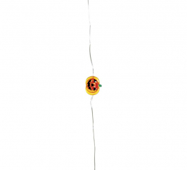 Battery-operated pumpkin string garland with 10 LEDs