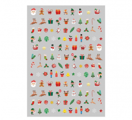 Sheet with Christmas Santa Claus Nail Stickers 10x7 cm