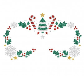 Joias faciais adesivas para árvore de Natal