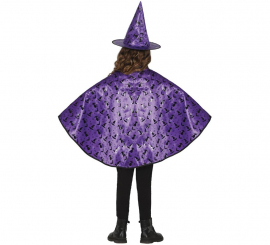 Purple Witch Kit for Kids: Cape and Hat