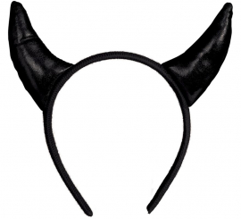 Kit Demônio Negro: Faixa de cabeça, gravata borboleta e cauda