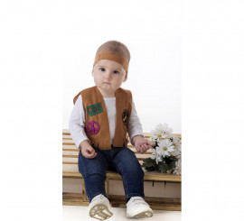 Brown Hippie Kit for Baby: Vest and Headband
