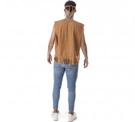 Brown Hippie Kit for Men: Vest and Headband
