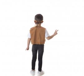 Kit Hippie Marrom para menino: Colete e Tiara