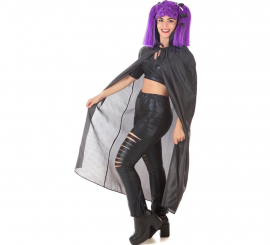 Adult Purple Vampire Kit: Cape and Wig
