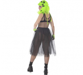 Kit Molona Verde Vampira Adulto: Tutu e Peruca