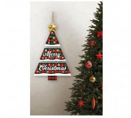 Merry Christmas Tree Sign 32x21 cm