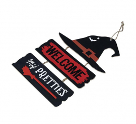 '''Witch Sign ''Welcome'' 32x21 cm'''