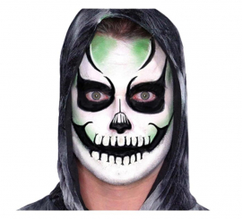 Maquiagem de esqueleto sombrio