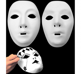 Máscara de pintura branca em 2 modelos sortidos