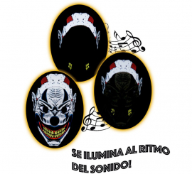 Máscara de palhaço com luz