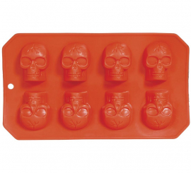Molde para Cubo de Gelo em Forma de Caveira 21x12 cm