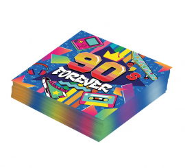 Pack of 12 90s Napkins of 33x33 cm