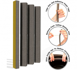 Pacote com 4 fitas de espuma autoadesivas para ajustar chapéus