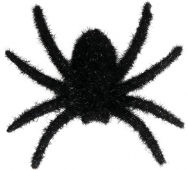Pack of 6 Black Hairy Spiders 6 cm