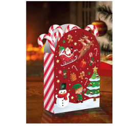 Pack de 6 sacos de papel para rebuçados de rena 35x20 cm