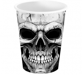 Pack of 6 Fearsome Skull Glasses of 240 ml
