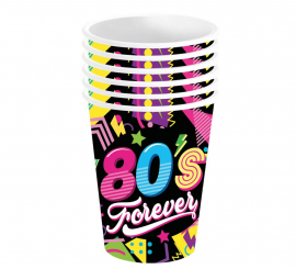 Pack of 6 glasses from the 80s of 240 ml