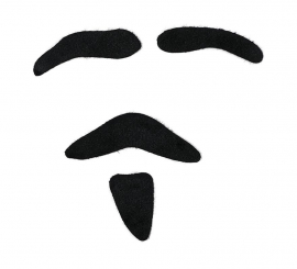 Devil Eyebrows, Mustache and Goatee Pack