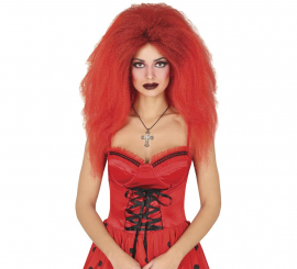 Peruca Diablesa Mane vermelha para mulher