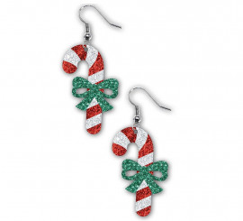 Brincos de bastão de doces de plástico