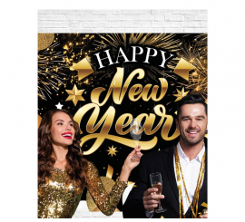 Photocall Feliz Ano Novo de 220x150 cm