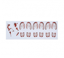 Footprints Boots with Adhesive Blood 2x25x70 cm