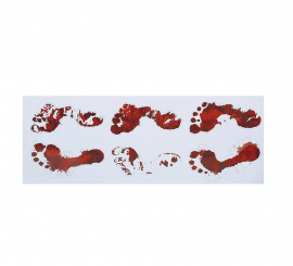 Adhesive Bloody Footprints 2x25x70 cm