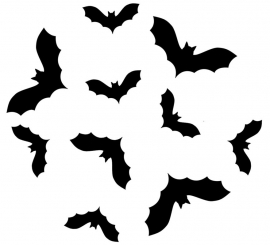 Bat Stencil Cake Decorating 25cm