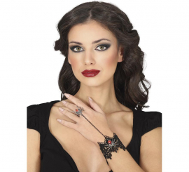 Embroidered Bracelet and Spider Ring