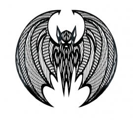 38 cm black pvc bat trivet