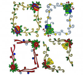 Set of 2 Christmas Corner Window Stickers assorted in 4 12 cm Models