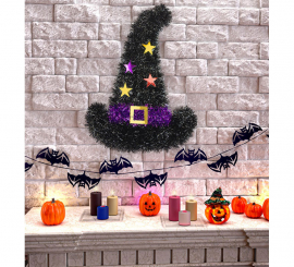 Tinsel Witch Hat 41x30 cm