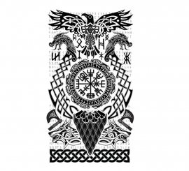 Tatuagem Viking com Símbolos