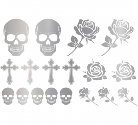 Tatuagens góticas em prata