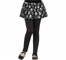 Tutu pirata preto com caveiras para crianças 30 cm