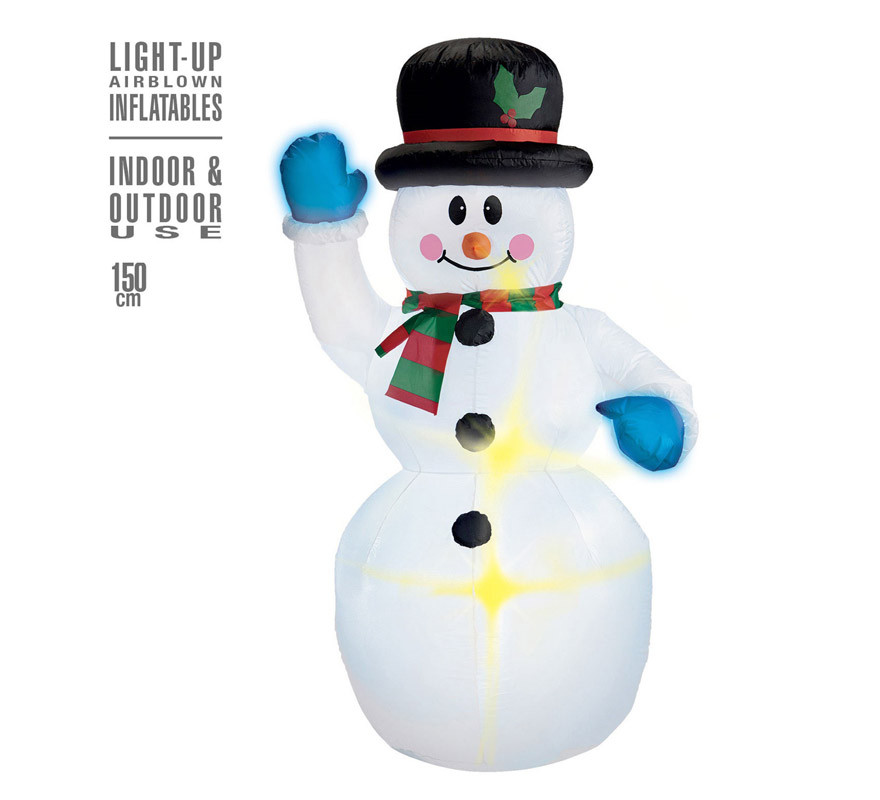 Luminous Inflatable Snowman with 150 cm Fan-B
