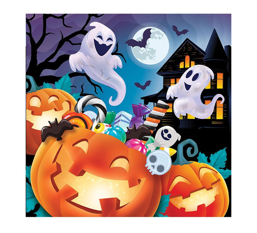 Pack of 12 Pumpkin Napkins of 33x33 cm-B