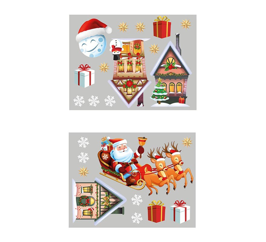 Pack of 2 Electrostatic Christmas Window Sheets 30x40 cm-B