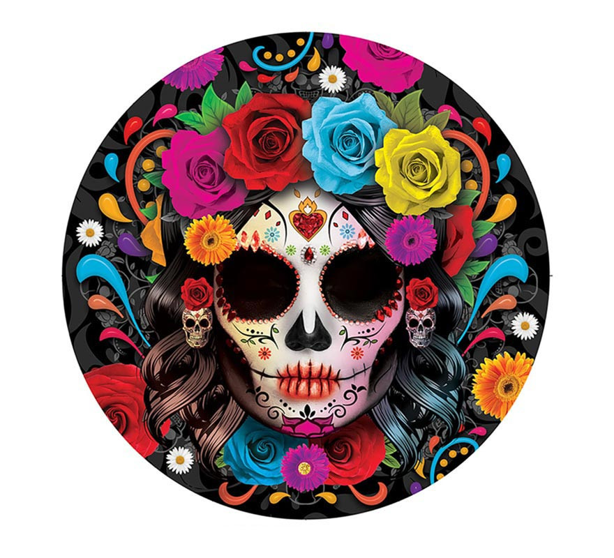 Pack of 6 colorful 23 cm Catrina Plates-B