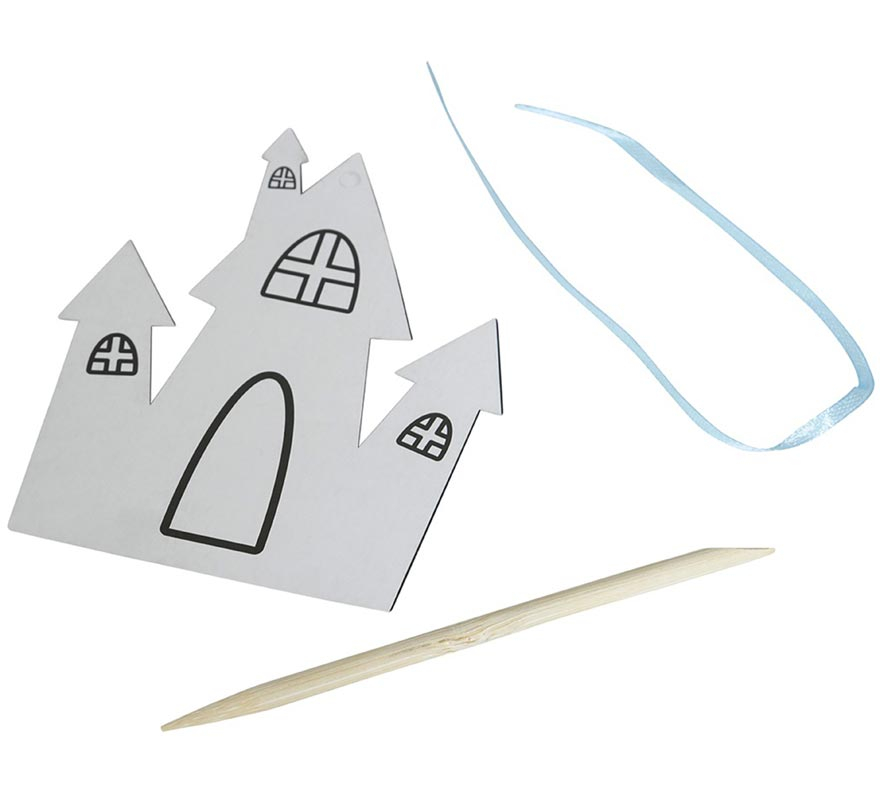 Pacote de 6 silhuetas de Halloween para colorir 12 cm-B