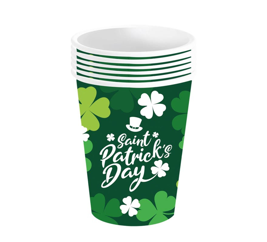 Pack of 6 St. Patrick's Day Glasses of 240 ml-B